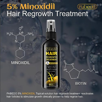Suero de crecimiento del cabello de minoxidil al 5%, spray d