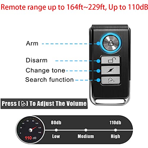 Alarma de bicicleta recargable USB de 110 db con control rem