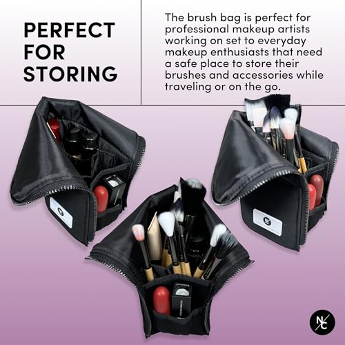 Bolsa de cepillo de maquillaje plegable de pie para artistas
