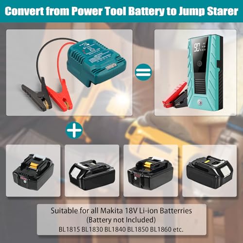 Adaptador de puente con adaptador para batería Makita de 18