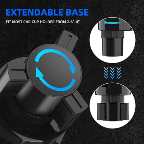 DYLEN Expansor de portavasos de automóvil, adaptador extenso