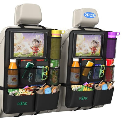 Organizador de asiento trasero de automóvil, protector de as