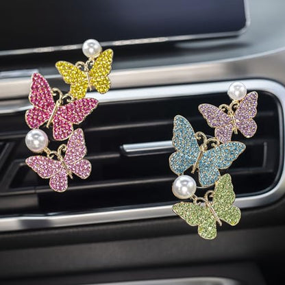2 clips de mariposa para ventilación de automóvil, decoració