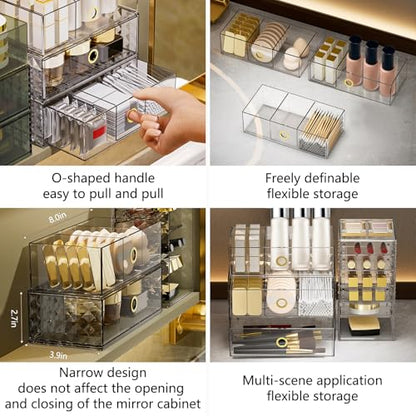 DASITON Organizador de maquillaje, cajones apilables para es