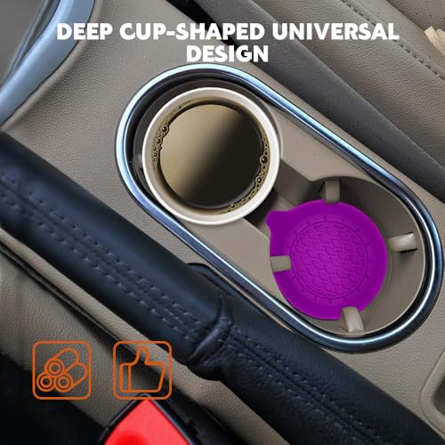 4PCS Car Cup Holder Coaster, Cup Holder Insert, Silicone Car
