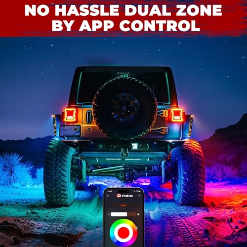 8 cápsulas de luces RGB de cinco caras para camiones, Jeep,