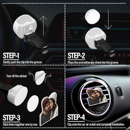 Ambientador de coche personalizado, clip de ventilación únic