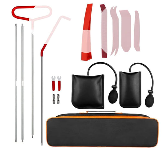 Kit profesional de 18 piezas con bomba de cuña de aire