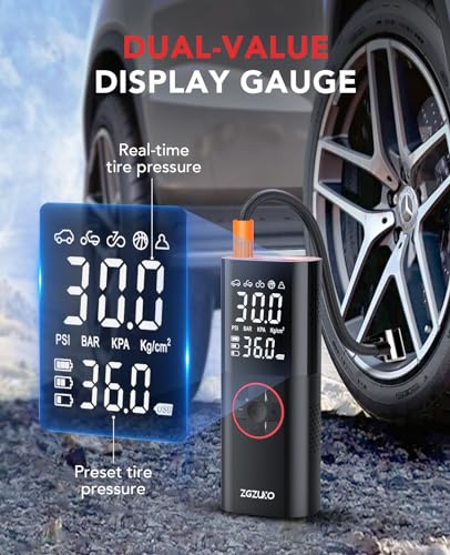 Tire Inflator Portable Air Compressor, 150PSI Rechargeable A