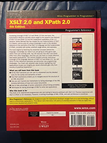 XSLT 2.0 and XPath 2.0 Programmer's Reference