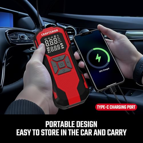CRAFTSMAN Compresor de aire portátil para inflador de neumát