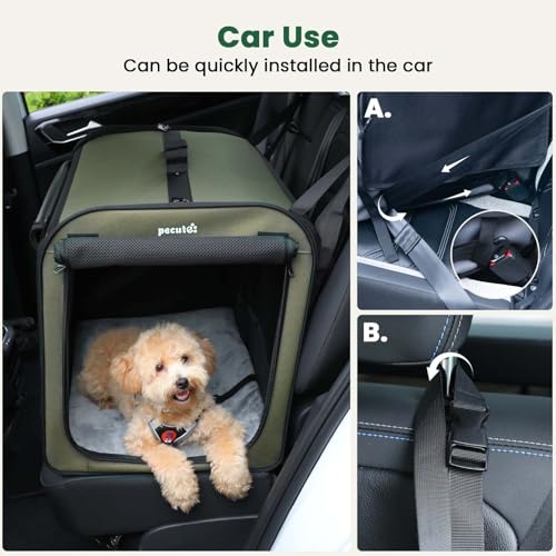 Transportador de coche para perros ligero, transportador de