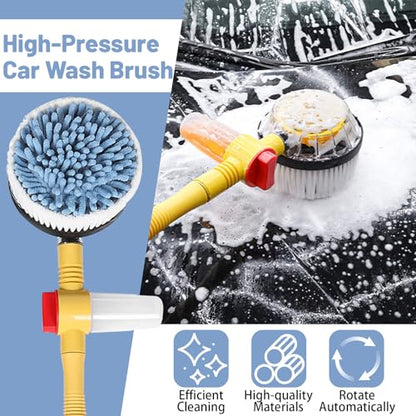 Cepillo giratorio para lavado de coche, kit multifuncional d