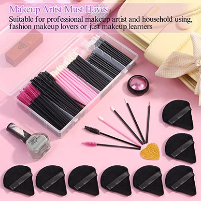248 aplicadores de maquillaje desechables con soplos triangu