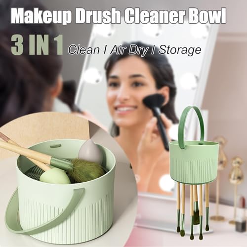 Tapete limpiador de brochas de maquillaje 3 en 1 de silicona