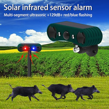 Alarma solar con sensor de movimiento para exteriores, 2 x 1