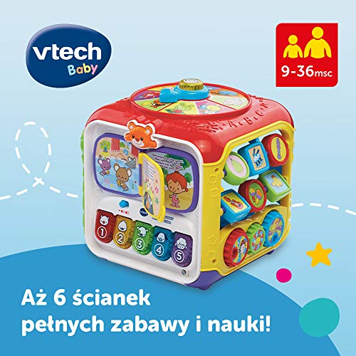 VTech Trefl - Cubo de actividades, juguete educativo electrónico, 6 pa