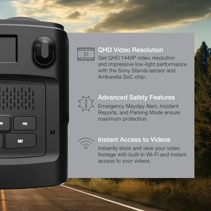 Escort MAXcam - Detector de radar láser 360c y cámara de sal