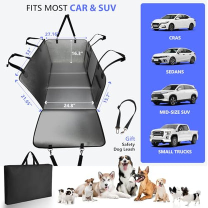 Extensor de asiento trasero de piel sintética para perros, f