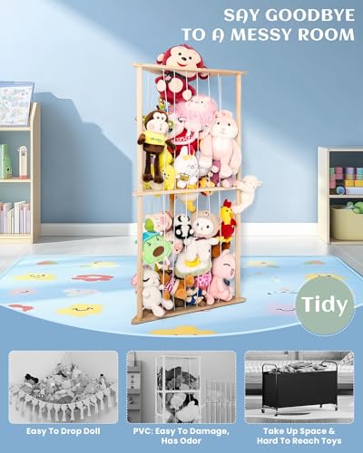 Zoológico de animales de peluche, en forma de triángulo, almacenamient
