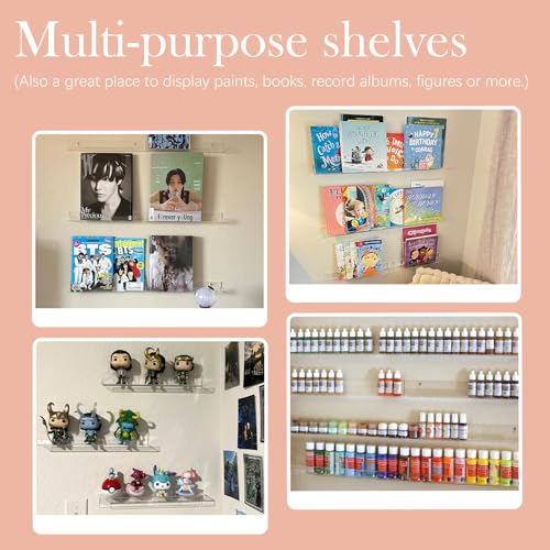 FEMELI Estante de pared para esmalte de uñas: 6 estantes de