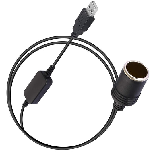 Adaptador USB A a encendedor de cigarrillos, cable de alimen