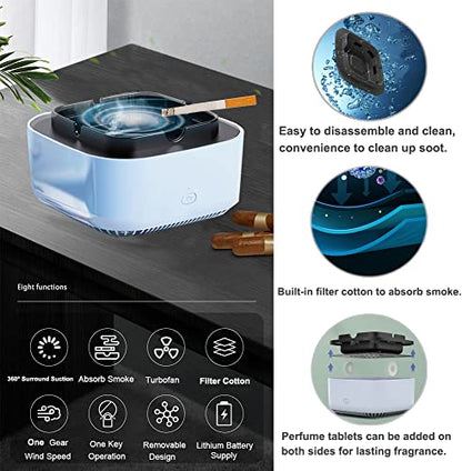 Cenicero para interiores Cenicero recargable USB Ceniceros p
