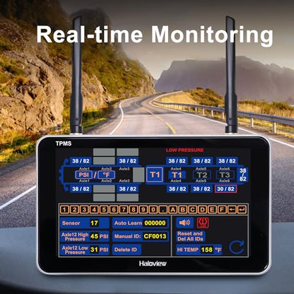 Haloview Byte Tango BT7 TPMS con 4 sensores 1080P Monitor de