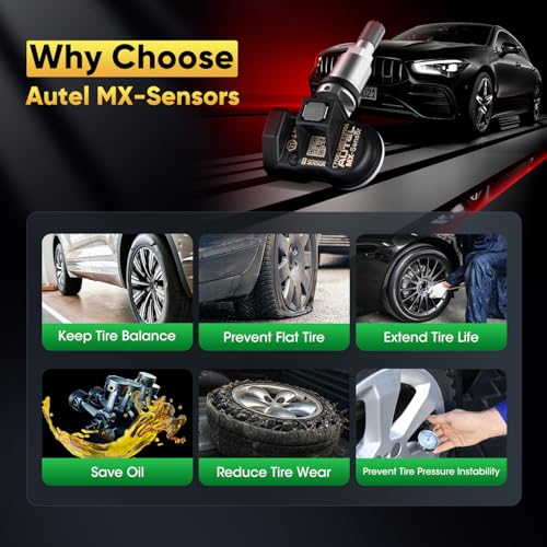 Autel Juego de 8 sensores TPMS, sensor MX-2 en 1, 315 MHz +