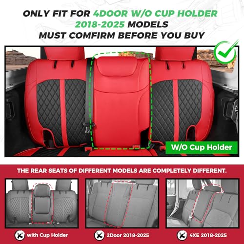 Fundas de asiento para Jeep Wrangler de 4 puertas JL 2018 20