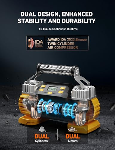 AstroAI Bomba de inflado de neumáticos portátil de 160 PSI D