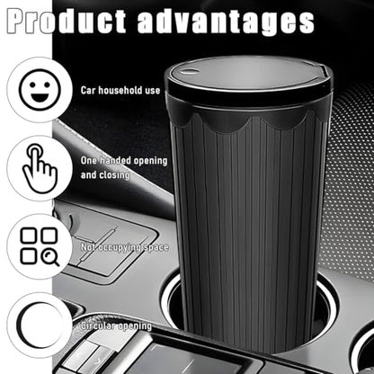 Portavasos para automóvil con tapa, mini contenedor de plást