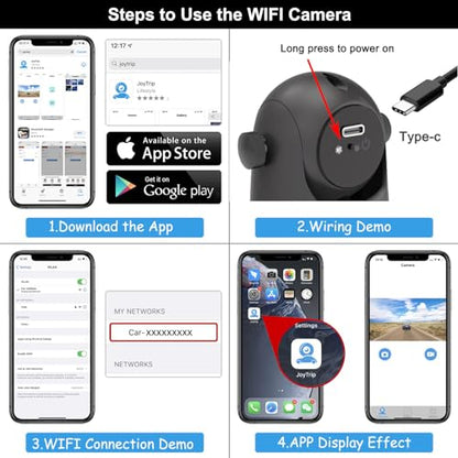 Cámara de respaldo inalámbrica magnética WiFi, cámara de vis