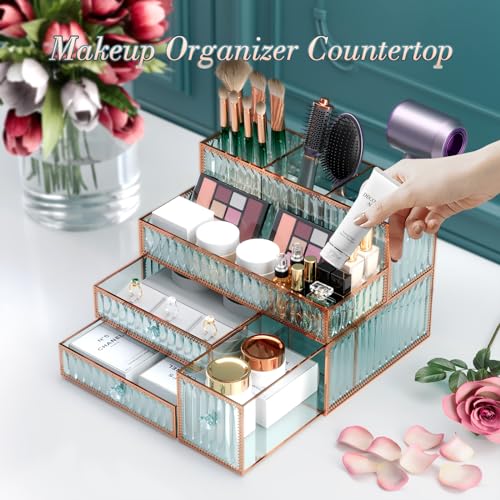 Organizador de maquillaje para encimera, organizador de toca