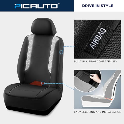 PIC AUTO Funda de asiento de automóvil, purpurina brillante