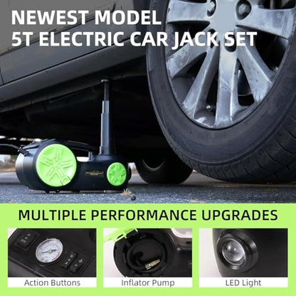 ROGTZ Kit de gato eléctrico mejorado para automóvil de 5 ton