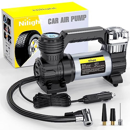 Nilight Compresor de aire portátil, inflador de neumáticos d