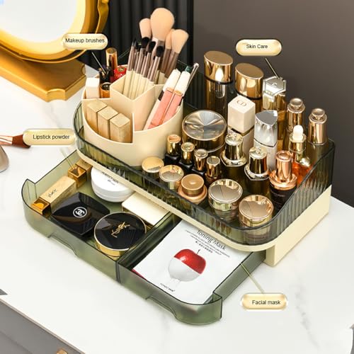 Organizador de maquillaje giratorio de 360° para mostrador,