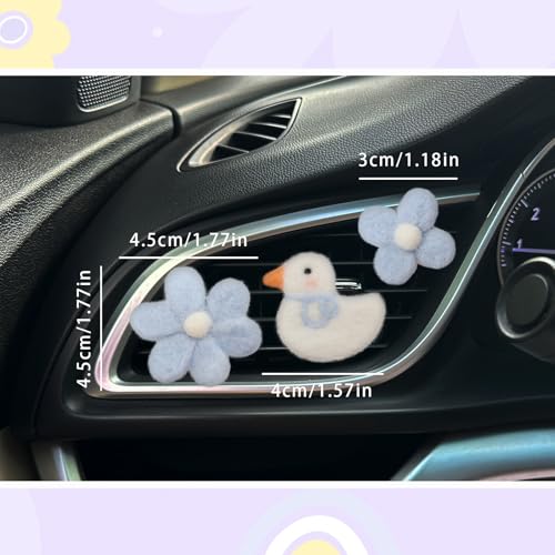 Clips de ventilación de flores de pato, 3 piezas de lindos c