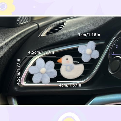 Clips de ventilación de flores de pato, 3 piezas de lindos c