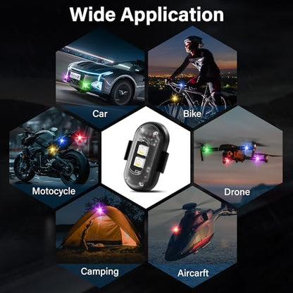 Luces LED inalámbricas para automóvil, 4 unidades, con contr