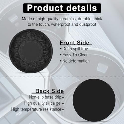 SINGARO Portavasos para automóvil, 4 portavasos de silicona