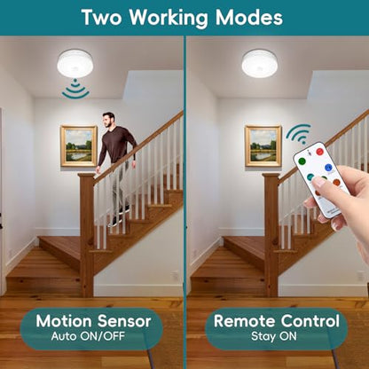 Yurnero Luz de techo recargable con sensor de movimiento con