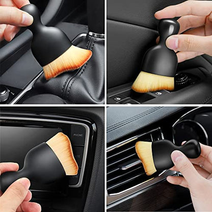 Paquete de 4 cepillos suaves para limpieza interior de autom