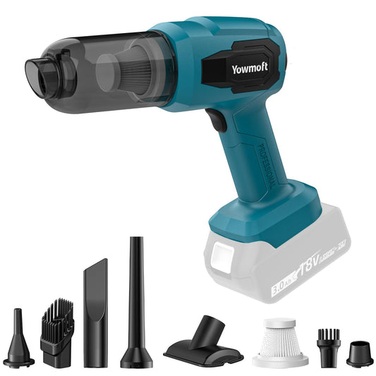 Aspiradora de mano 3 en 1 compatible con batería Makita de 1