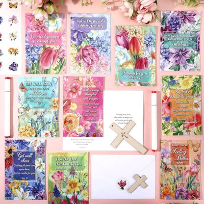 Paquete de 50 tarjetas religiosas de recuperación con versíc