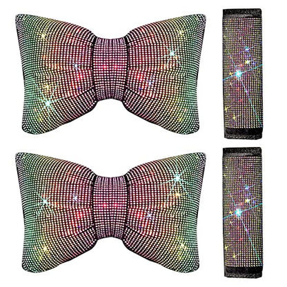 Juego de 4 accesorios brillantes para automóvil, para mujere