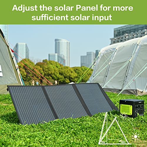 JJN Panel solar portátil de 18 V 100 W, paneles solares pleg