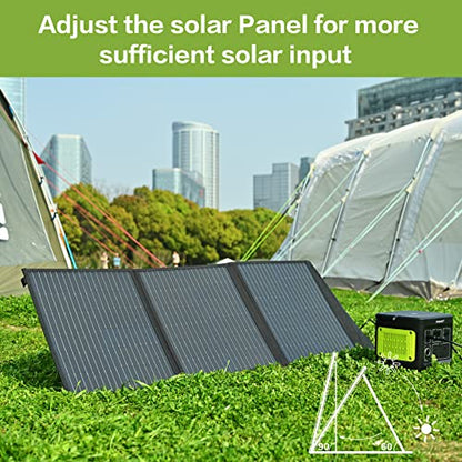 JJN Panel solar portátil de 18 V 100 W, paneles solares pleg