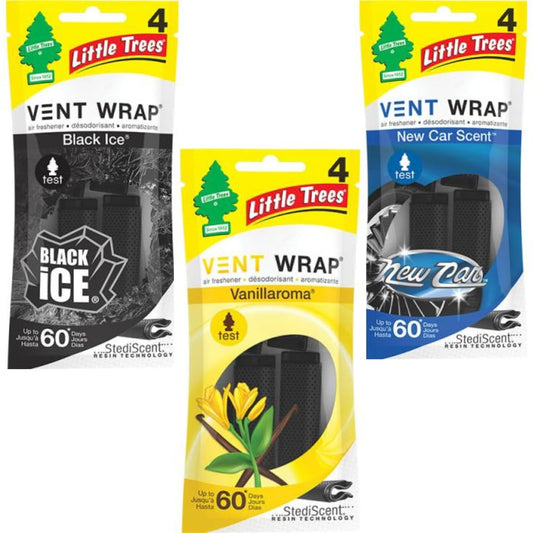 Little Tree Vent Warp - Paquete de 4 unidades – Black Ice |